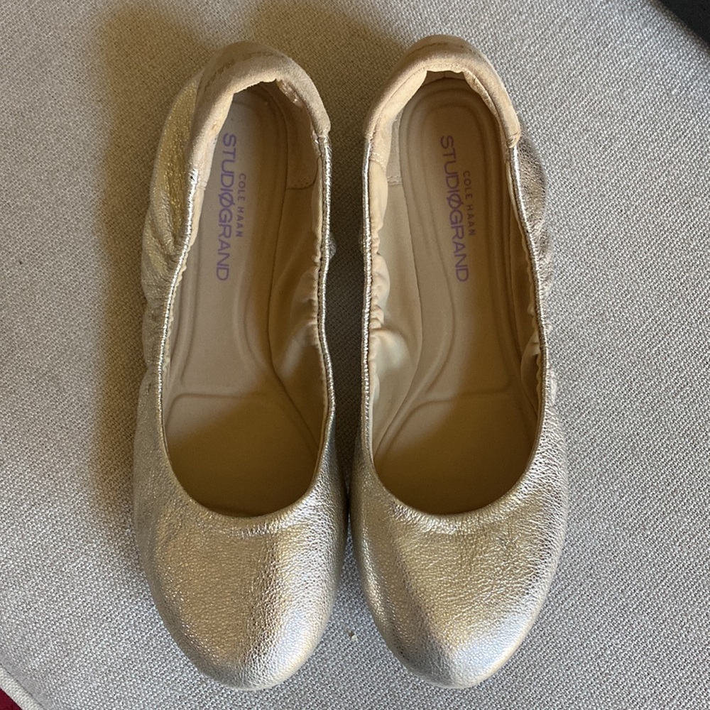 Cole haan studio grand gold slippers 7 - Picture 2 of 3